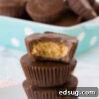 Choco-Nutty Indulgence 6 Homemade Peanut Butter Cups - Reese's peanut butter cups might be the best candy ever, but make them at home with just a handful of ingredients. So easy!