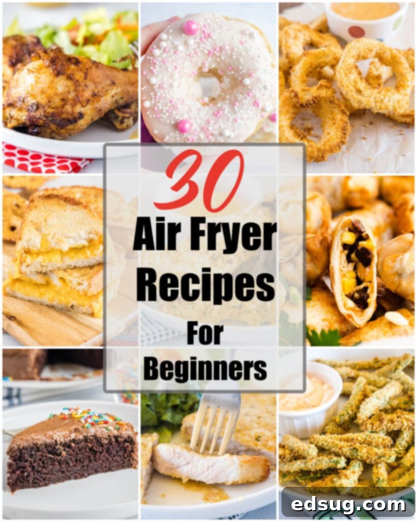 collage of air fryer recipes