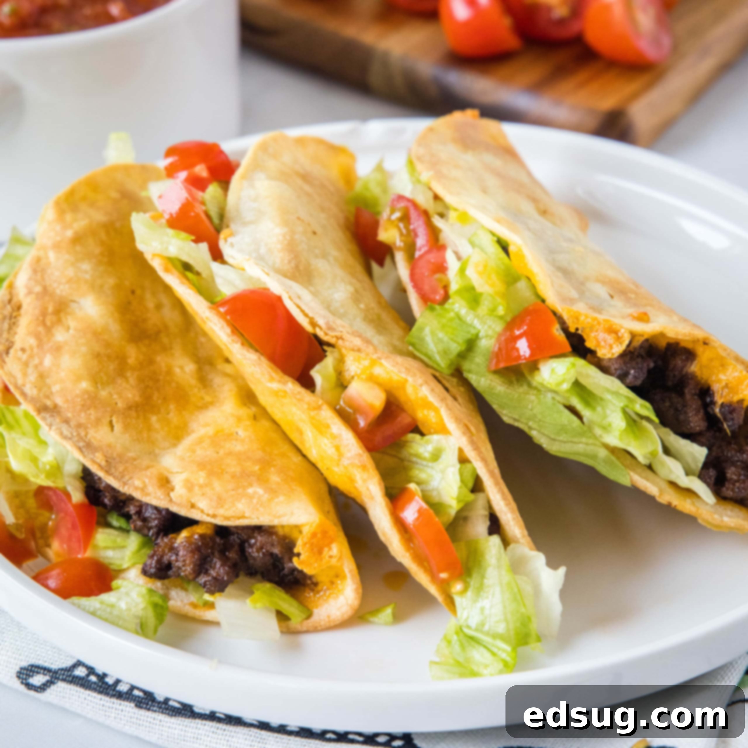 crispy tacos on a plate