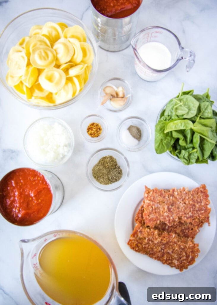 sausage tortellini soup ingredients