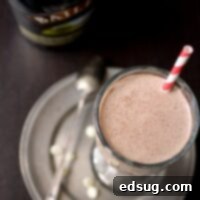 Decadent Nutella Irish Cream Milkshake 1 nutella irish cream milkshake in a cup