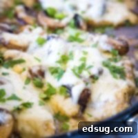 Chicken Lombardy 8 close up chicken lombardy in a skillet