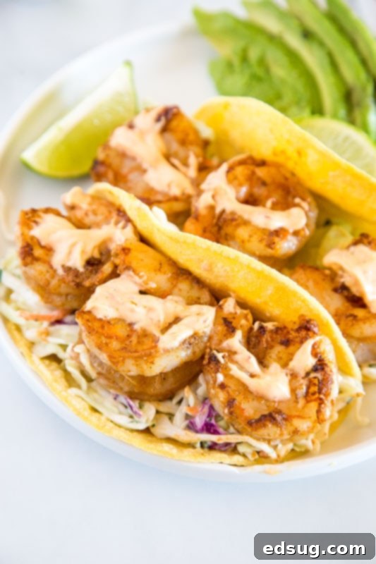 Chipotle Shrimp Tacos with Mexican coleslaw 