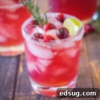 cropped image of cranberry margarita in a glass