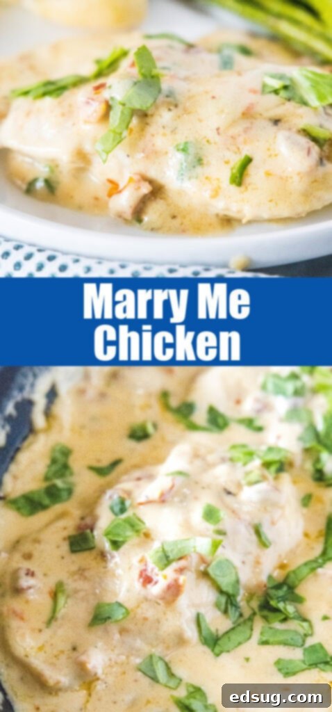 close up marry me chicken for pinterest