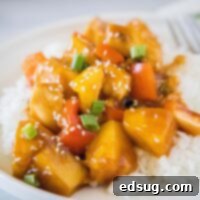 Aloha Pineapple Chicken 7 close up Hawaiian Chicken on a plate over rice