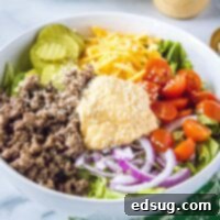 cropped in close up of big mac salad