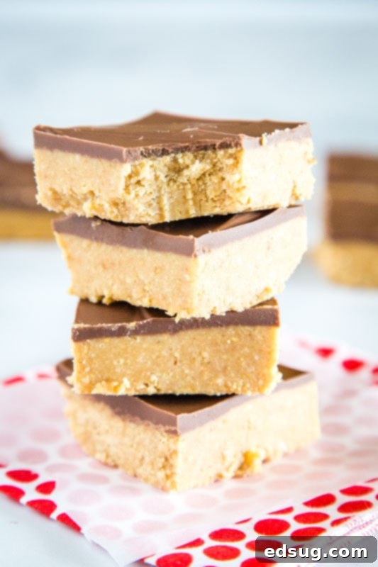 Chewy Peanut Butter Bars 2 Chocolate Peanut Butter Bars in just 5 ingredients and 10 minutes!