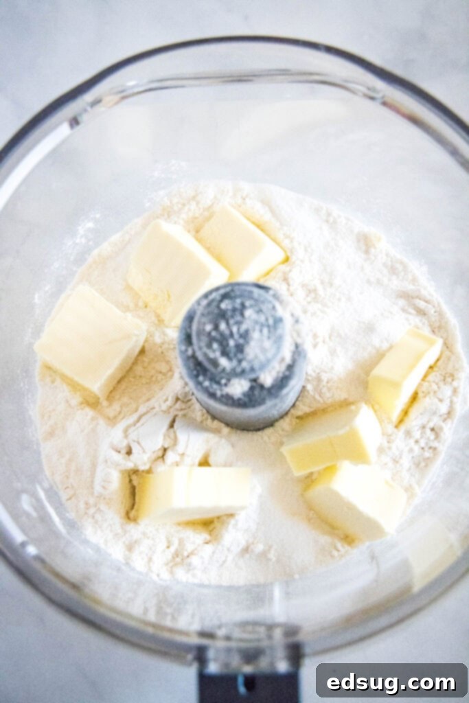 Handmade Strawberry Toaster Treasures 5 flour and butter in food processor bowl