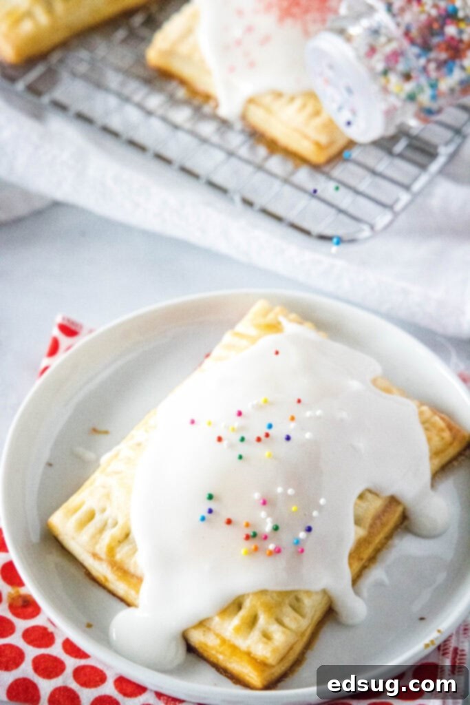 Handmade Strawberry Toaster Treasures 7 adding sprinkles to pop tarts
