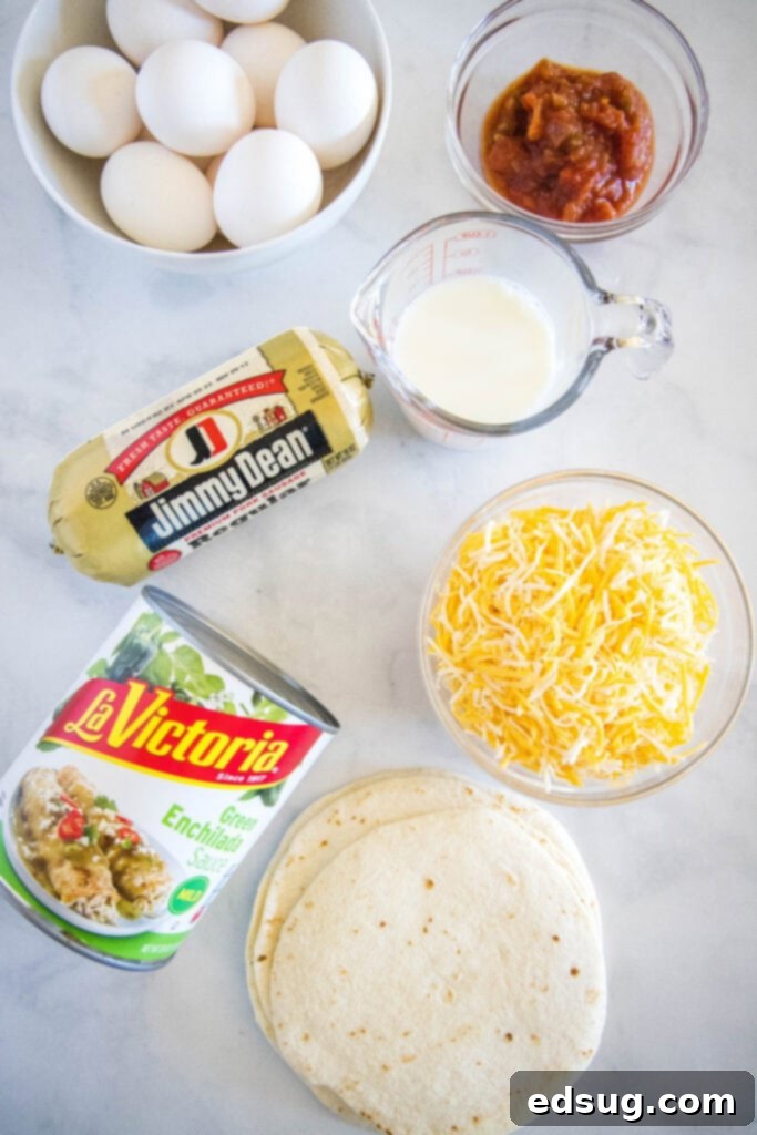 Ultimate Breakfast Enchiladas 3 breakfast enchilada ingredients