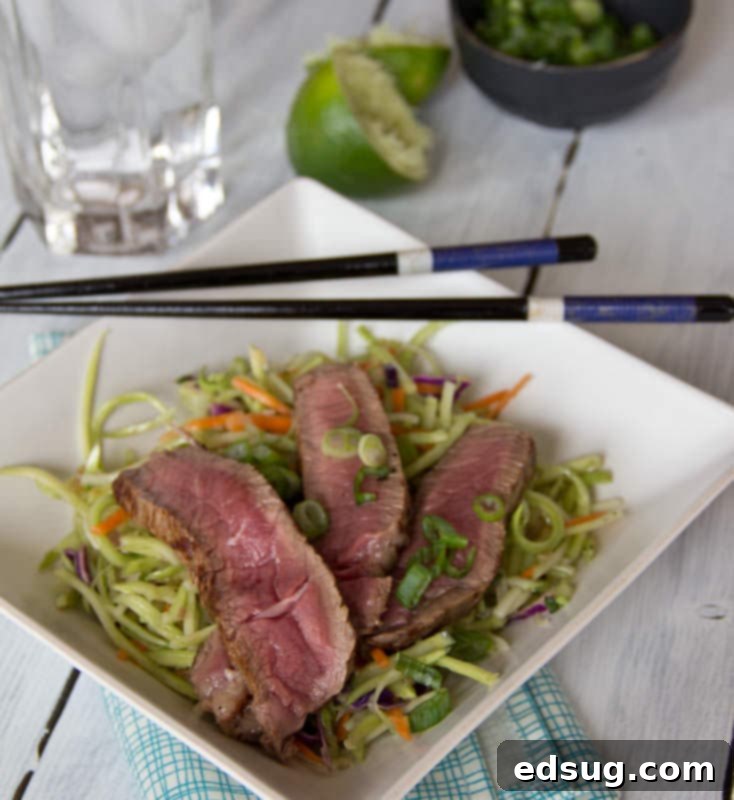 Thai Beef Salad | Dinners, Dishes, and Desserts thai beef salad on a plate