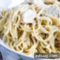 One Pot Wonder Chicken Alfredo 8 cropped close up chicken alfredo