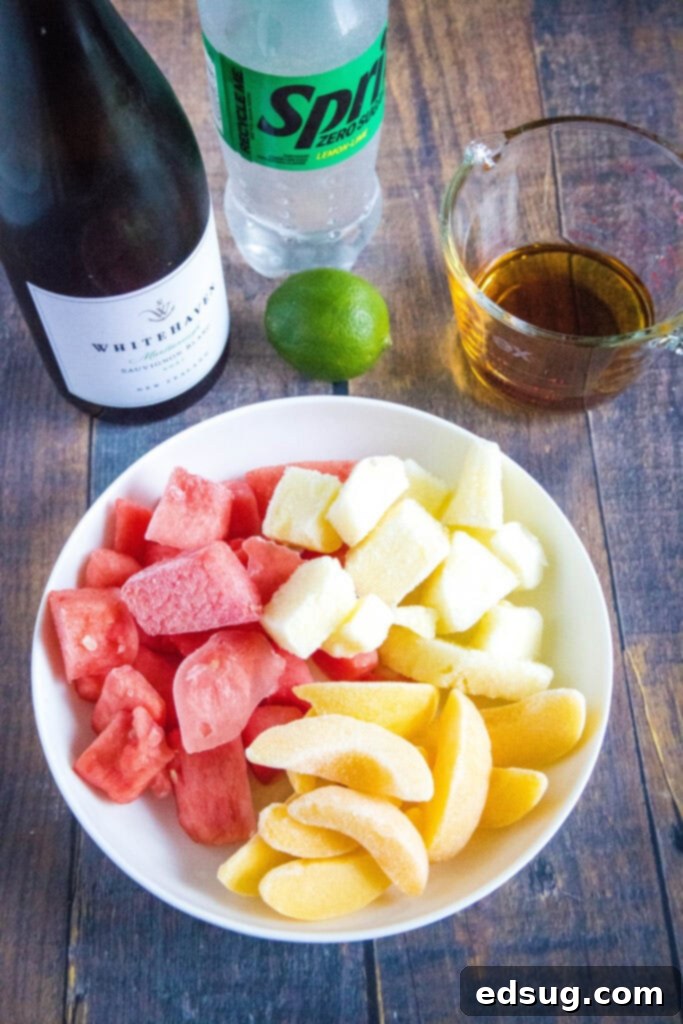 Sun-Drenched Sangria 3 ingredients to make sangria