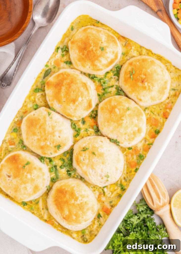 baked chicken pot pie casserole