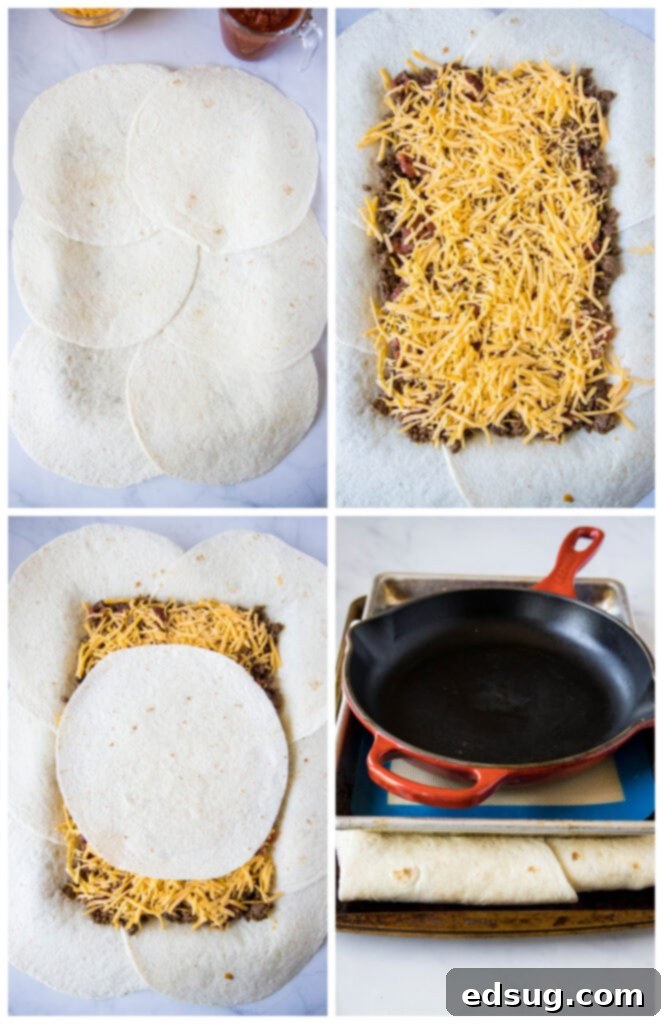 sheet pan tacos set by step how to collage