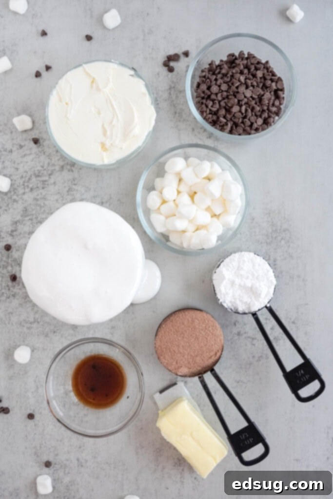 Decadent Hot Chocolate Dip 3 hot chocolate dip ingredients