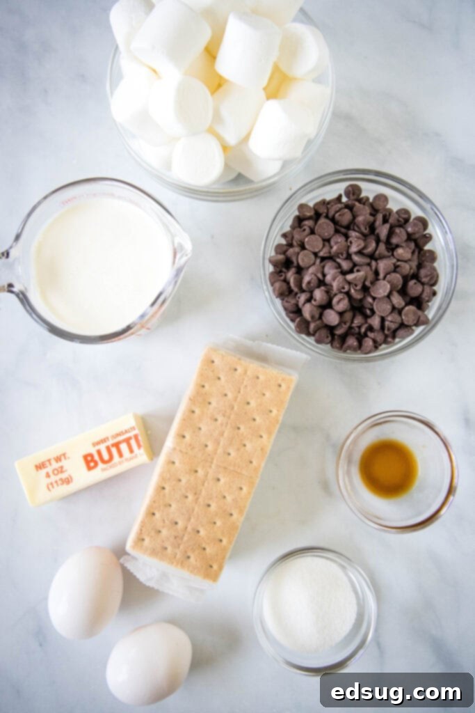 s'mores pie ingredients