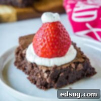 Close up Santa Hat Brownie