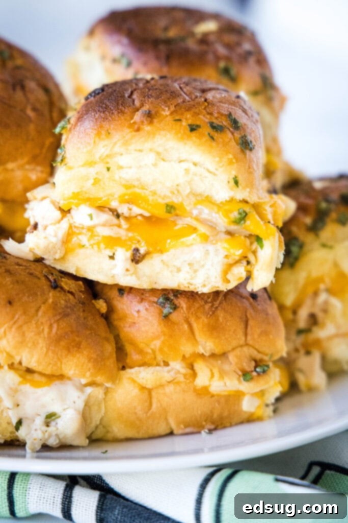 Savory Turkey Sliders 5 white serving plate with turkey sliders