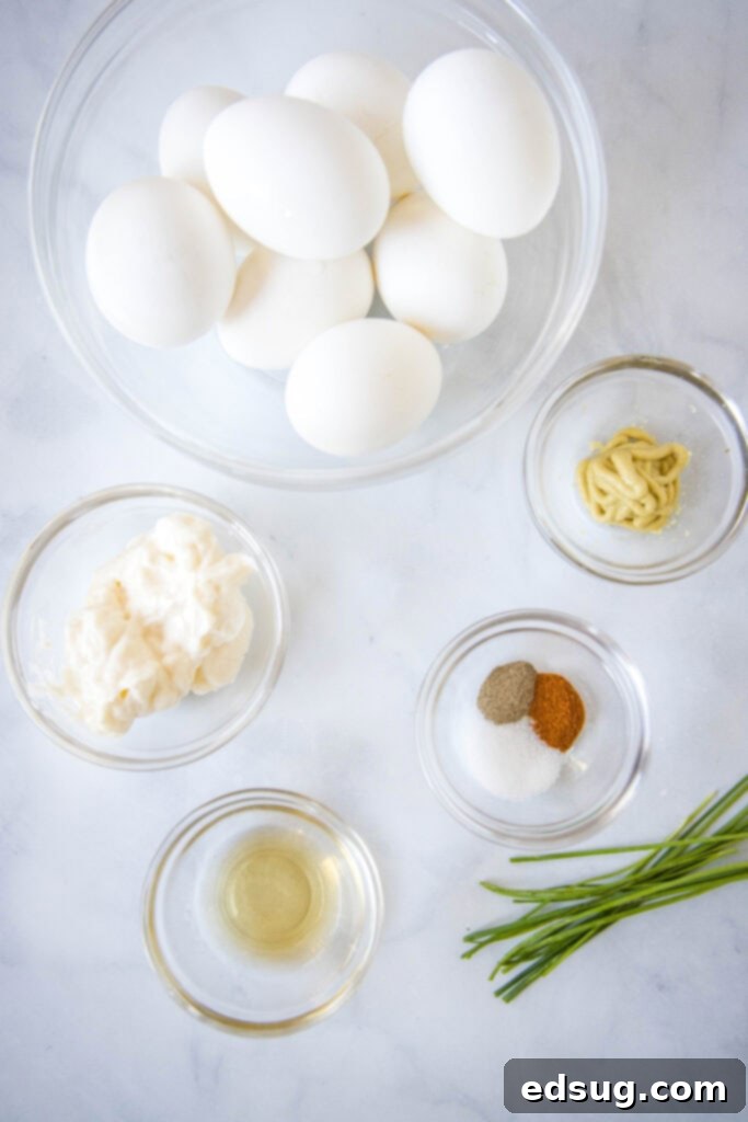 Touchdown Deviled Eggs 3 football deviled eggs ingredients