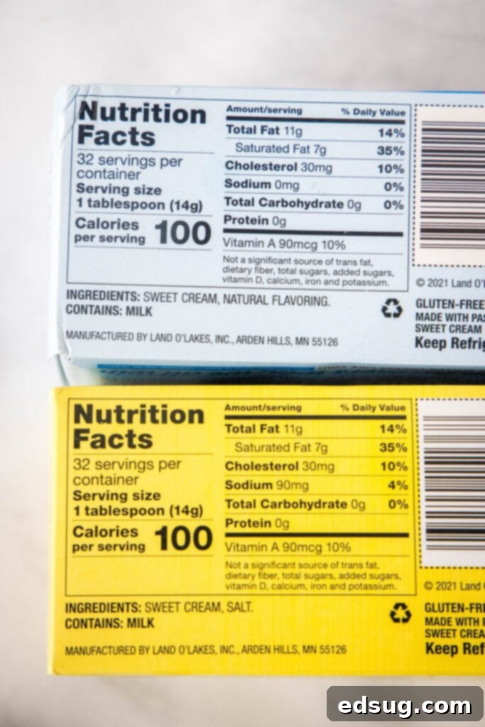 The Butter Dilemma Salted Or Unsalted 4 package of butter in a rustic kitchen setting