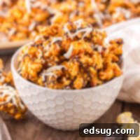 cropped close up of a bowl of zebra caramel corn