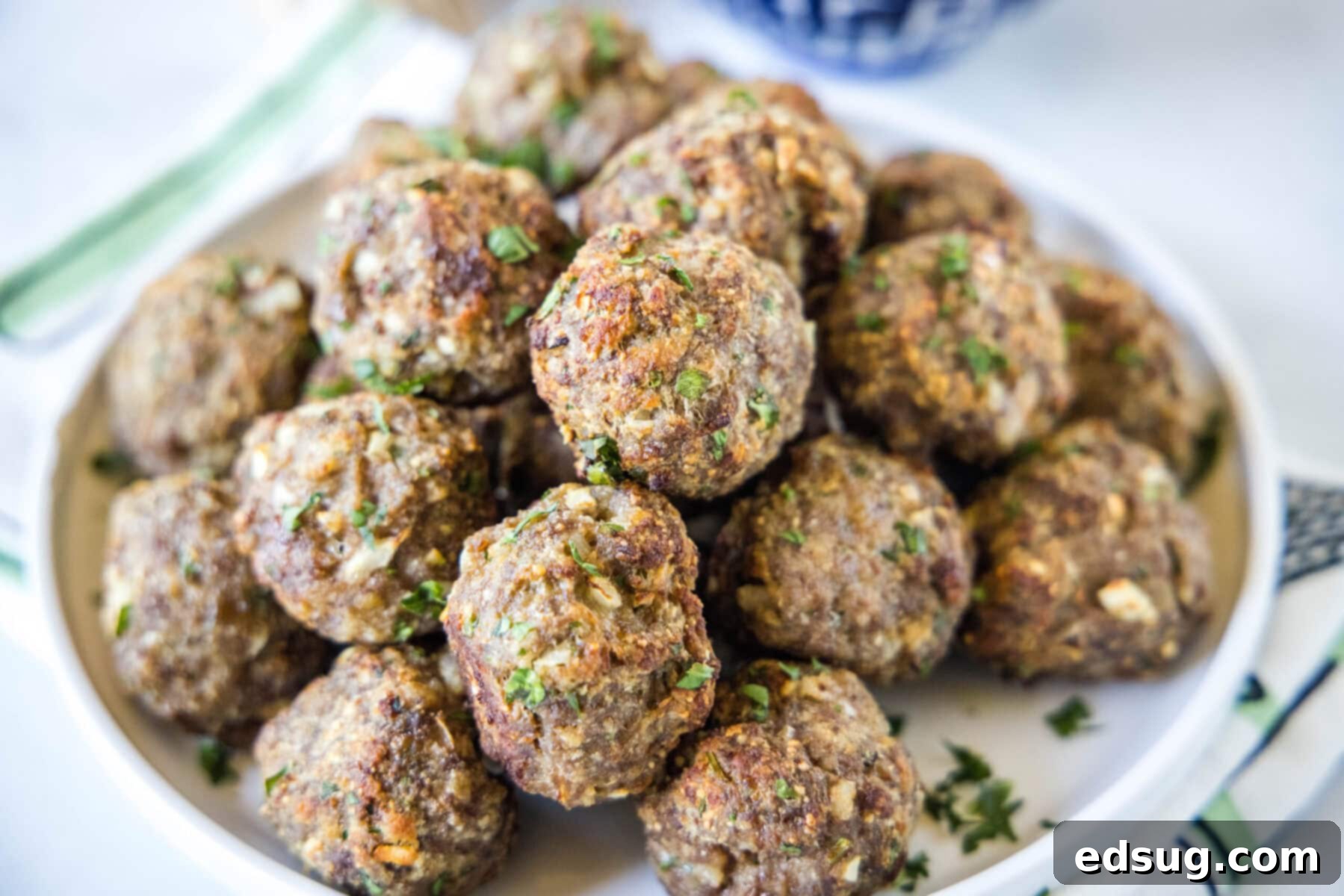 A plate of meatballs