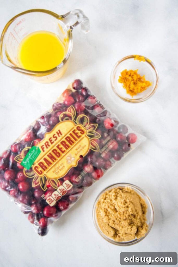 Quick Cranberry Compote 3 cranberry sauce ingredients