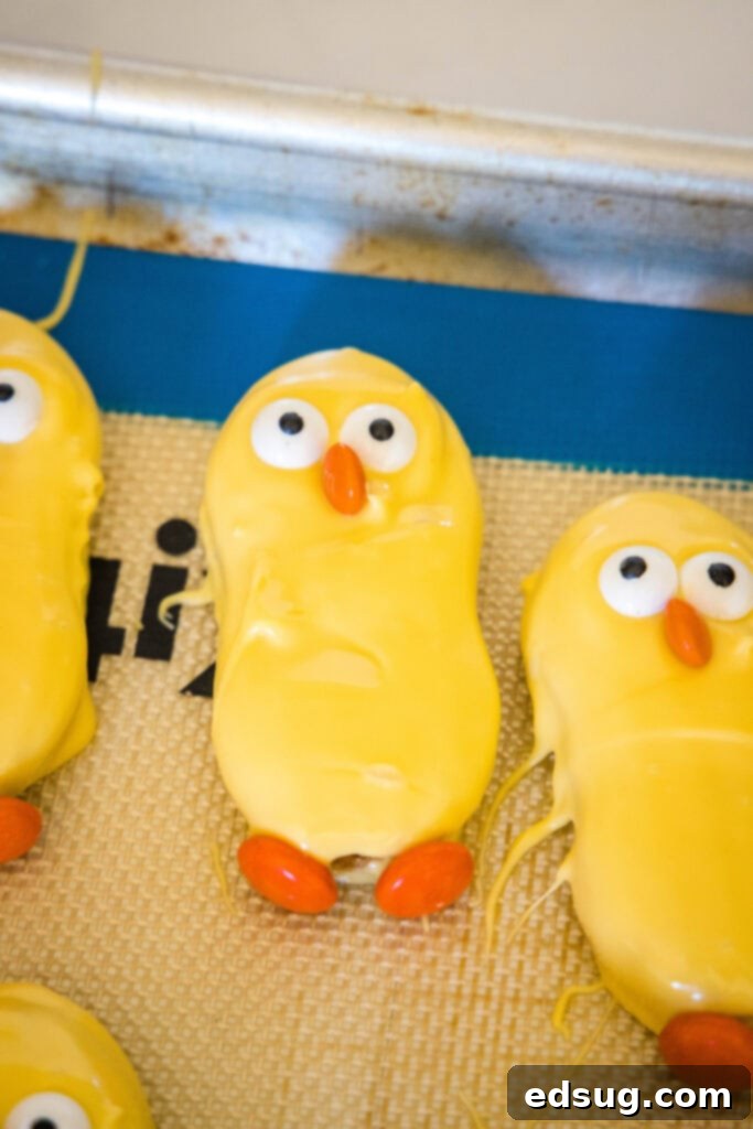 Peanut Butter Chick Delights 7 close up nutter butter chick on a baking sheet