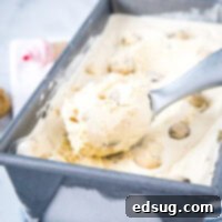 double cookie dough ice ream in a bowl