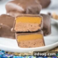 Copycat Milky Way Candy Bars 7 close up milky way candy cut in half