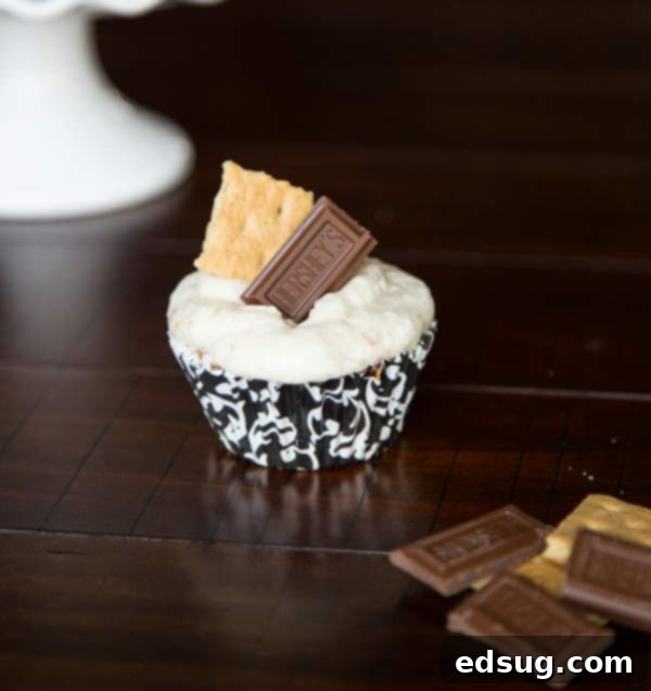 smores cupcakes on a table