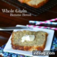 Hearty Whole Grain Banana Loaf 4 A delicious loaf of Whole Grain Banana Bread