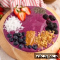 cropped close up smoothie bowl