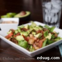 mexican chopped salad with creamy chipotle dressing on a plate
