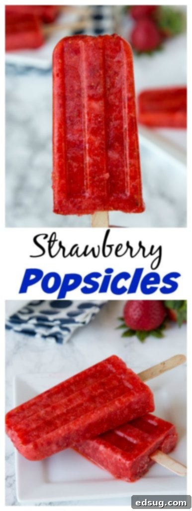 strawberry popsicles on a plate close up