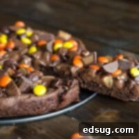 Peanut Butter Brownie Pizza