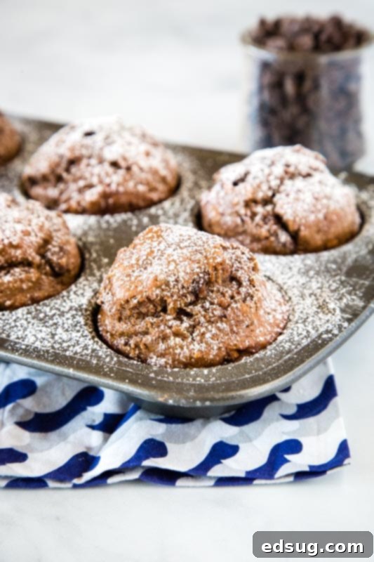 Decadent Triple Chocolate Muffins 2 Easy triple chocolate muffins that are great to freeze for future enjoyment