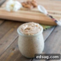 white chocolate almond butter in a jar