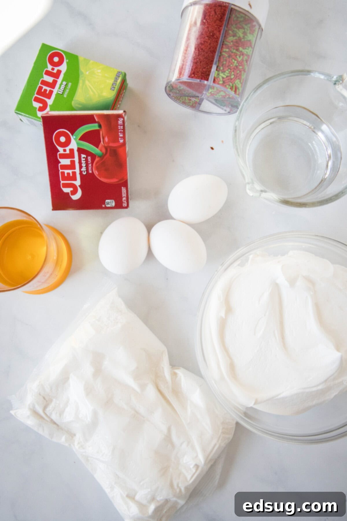 Holiday Hidden Gem 3 christmas poke cake ingredients