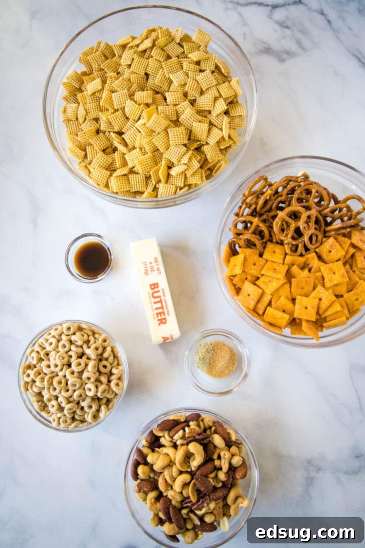 Crock-Pot Party Crunch 3 slow cooker chex mix ingredients