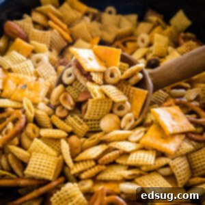 Crock-Pot Party Crunch 8 close up crockpot chex mix