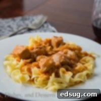 pork tenderloin paprikash on a plate