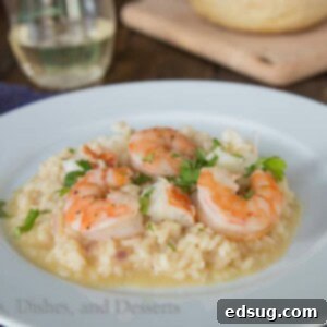 Risotto di Mare 1 brown butter seafood rissoto on a plate