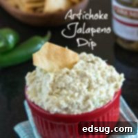 Artichoke Jalapeno Dip - a homemade version of a store bought favorite {Dinners, Dishes & Desserts}