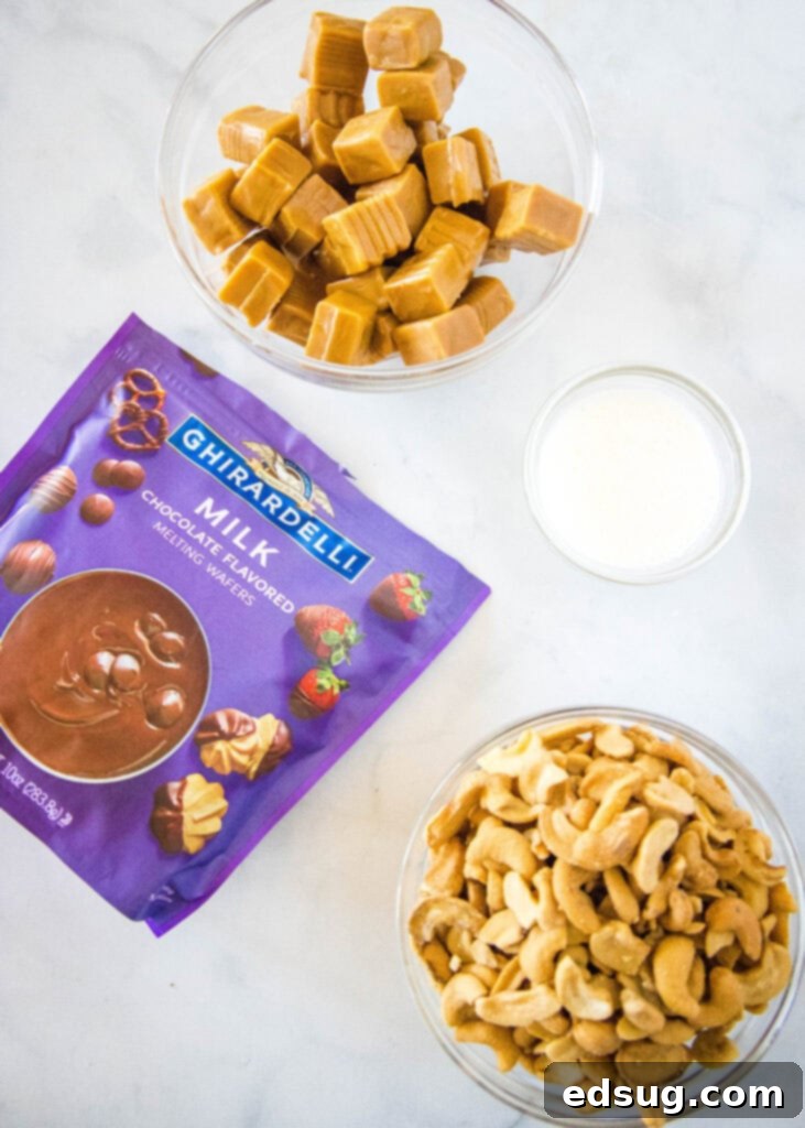 cashew caramel cluster ingredients