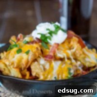 Granite City Idaho Nachos, Our Way 3 Idaho Nachos - loaded with lots of bacon and cheese
