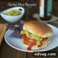 Fiesta Chicken Burgers 2 Chicken Taco Burgers - combine 2 favorites (tacos and burgers) into one summer time dinner!
