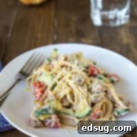 Creamy Tomato, Zucchini & Ricotta Pasta - a quick and easy weeknight dinner